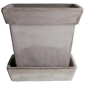 Květináč Květináč s podmiskou Gaia Square Grey 30 cm