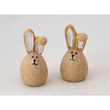 Velikonoční dekorace Dekorační figurka - Zajíček světle hnědý