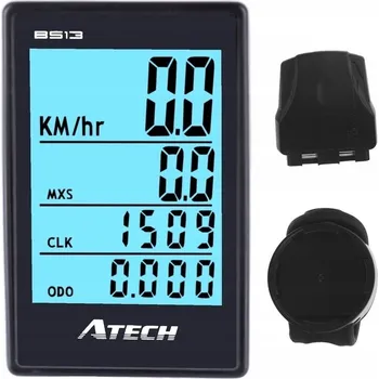 Tachometr Bezdrátový cyklocomputer Atech BS13-BV 13-F, měření kalorií