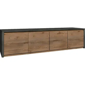 Šatní skříň Skříňka MONTANA K4D, dub lefkas tmavý/smooth šedý