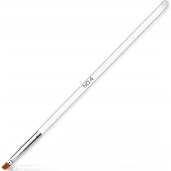 Kosmetický štětec Štětec transparentní na gel #4 rovný štět