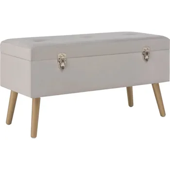 Zahradní lavice zahrada-XL Lavice s úložným prostorem 80 cm šedá samet 329932