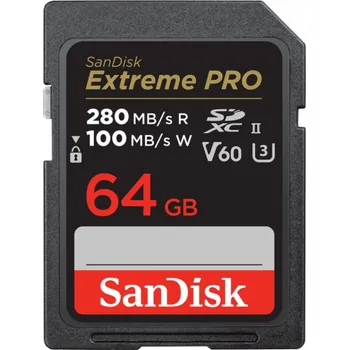 Paměťová karta SanDisk Extreme Pro SDXC 64GB UHS-II C10 U3 V60