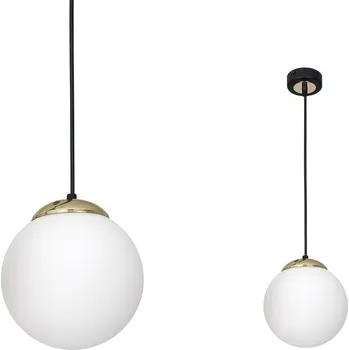 Závěsné svítidlo Sparta, 1x bílé skleněné stínítko, b/g