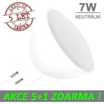 Žárovka LED21 LED žárovka 7W GU5.3 500lm 12V DC NEUTRÁLNÍ