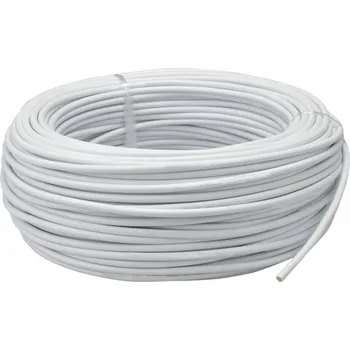elektrický kabel Kabel OMY 2x0,5mm2 H03VV-F měď lanko BÍLÝ 25 m