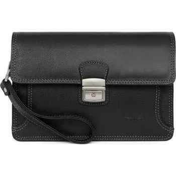 Pánská aktovka Hexagona Alain pánská etue kožená černá 469376-0100 černá