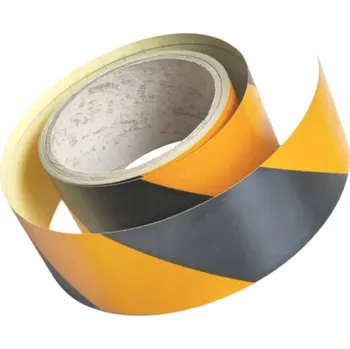 Lepicí páska Páska P2824R 50mm/5m reflexní hladká, jednostranně lepicí, žluto-černá