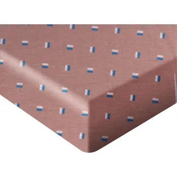 Prostěradlo Sendia Napínací prostěradlo 180x200cm - VZOR hnědé