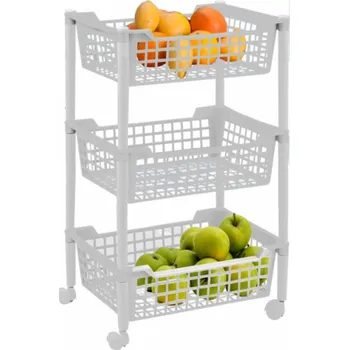 regál Regál 3 koše pojízdný 30x40x65 cm