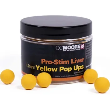 Boilies CC Moore Pro-Stim Liver - Plovoucí boilie žluté 14mm 45ks