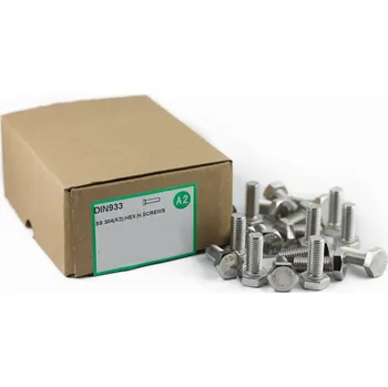 Šroub Šestihranný šroub INOX A2 DIN 933 M10x35, 100 ks