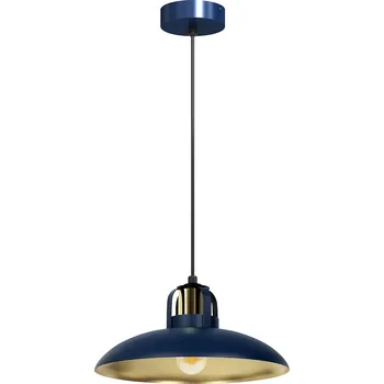 Závěsné svítidlo Felix, 1x zlaté/tmavě modré kovové stínítko, db/g