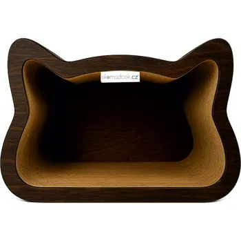 Ekomazlíček Škrabadlo pro kočky CAT HIDE&SEEK exclusive Hloubka škrabadla: 30 cm, Barva: Wenge