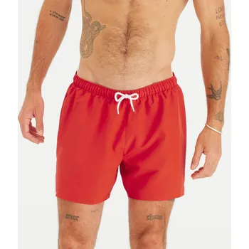 Pánské plavky DECATHLON Pánské surfařské kraťasy 100 krátké 15" Hendaia MW 3XL ČERVENÁ