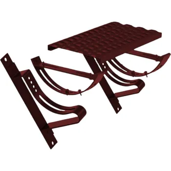 Komínová lávka 0,8m kaštanová pro šindel a trapéz střechy COROROP