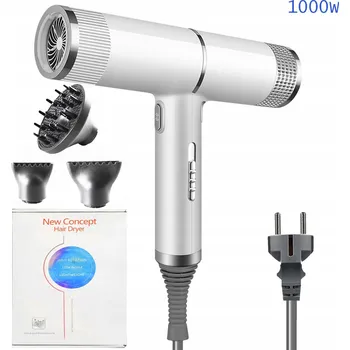 Fén Ionizační fén na vlasy s výkonem 1000 W a 3 difuzéry