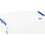 Plastové úložné boxy s víkem na klip, 24 l - Manutan Expert + Prodloužená záruka na 10 let