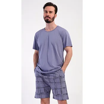 Pánské pyžamo Vienetta MAN Pánské pyžamo šortky Jakub: tmavě šedá XXL