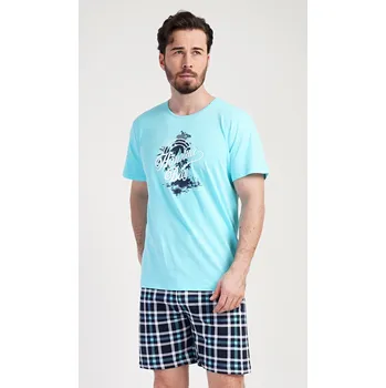 Pánské pyžamo Vienetta MAN Pánské pyžamo šortky Honolua bay: azurová L