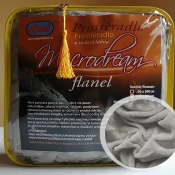 Prostěradlo Mikroplyšové prostěradlo APEX 180x200cm - Tmavě šedé