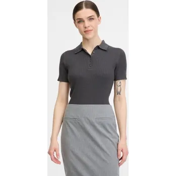 Dámské tričko Tmavě šedé dámské tričko s krátkým rukávem