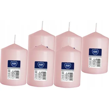 Svíčka Tradiční parafinová svíčka bez vůně Bispol 6 ks