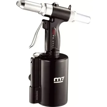 Nýtovací pistole Pneumatická nýtovačka Mighty Seven M7 PA-211 - 2.4-6.4mm, 16.67kN, 2.9l/cyklus, 6.3bar, 1.75kg