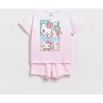 Reserved - Dvoudílné pyžamo Hello Kitty - pastelově růžová - 616EB-03X - 616EB-03X-U98