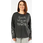 Vienetta Dámské pyžamo dlouhé Berenika: tmavě šedá 2XL