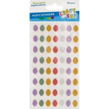 samolepka Dekorativní samolepky Puffy Eggs Velikonoce balení ks kusů TVORBA SE ZÁBAVOU