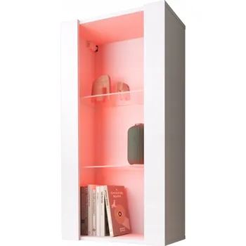 Knihovna Komodee Tivoli Závěsná Vitrína Vertical 100 Bílá RGB LED