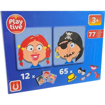Dřevěná hračka Playtive Naučná magnetická hračka - Obličeje