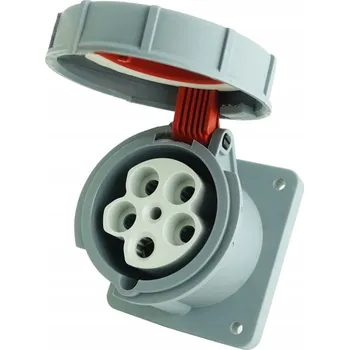 Elektrická zásuvka Zásuvka do panelu přímá 5P 63A 400V IP67