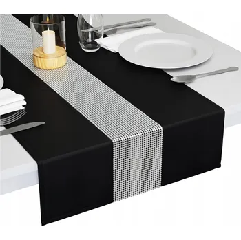 ubrus Hotový běhoun se zirkony 40x200 hladký, běhouny na stůl, ubrus zirkony