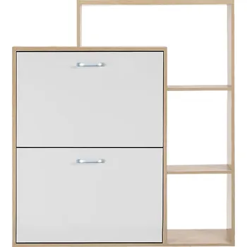 Botník Botník Jumi 86 x 90 x 24 cm bílá, dub