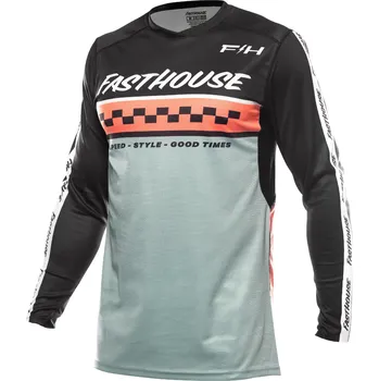 Moto dres Fasthouse Elrod Formula Jersey Oceanic Mint Hyper Coral Velikost: M