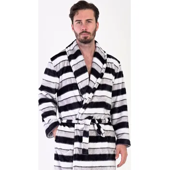 Pánský župan Vienetta MAN Pánský župan se šálovým límcem William: šedá XXL