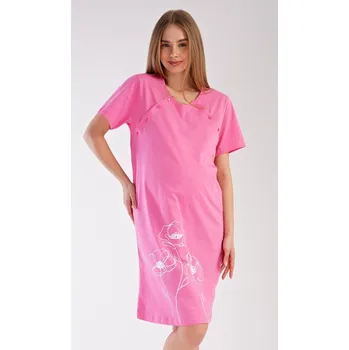 Dámská noční košile Vienetta Dámská noční košile mateřská Leontýna: lososová S