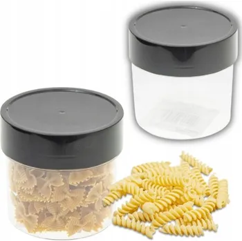 Dóza na potraviny KULATÝ NÁDOBA NA POTRAVINY S SYPKÝMI POTŘEBAMI 1,2 L