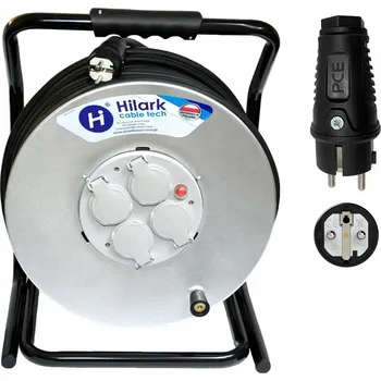 Napájecí kabel PRODLUŽOVACÍ KABEL VELKÝ KOVOVÝ BUBNEN H05VV-F 3x2,5 zesílený 40m