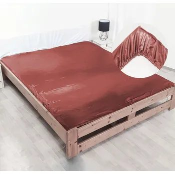 Prostěradlo Prostěradlo s gumou Moker satén 220 x 200 cm