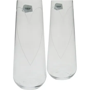 Sklenice Sklenice se srdcem čiré 250 ml, sada 2 ks (Designové sklenice Crystalex)