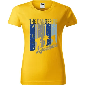 Dámské tričko DOBRÝ TRIKO Dámské tričko s potiskem The danger Barva: Žlutá, Velikost: L