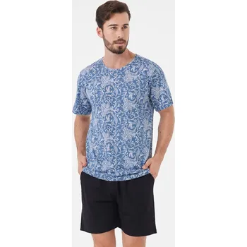 Pánské pyžamo Vienetta MAN Pánské pyžamo šortky Šimon: modrá M