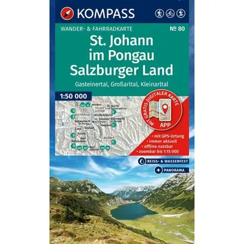 KOMPASS Wanderkarte 80 St. Johann im Pongau, Salzburger Land 1:50.000
