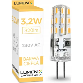 Žárovka LED žárovka G4 Lumenix 3,2 W teplá bílá 320 lm 230 V