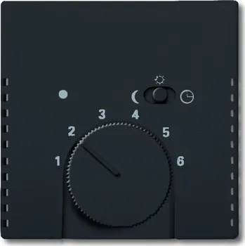 vypínač Kryt termostatu s otočným ovladačem ABB Future linear, Busch-axcent 2CKA001710A3909 mechová černá