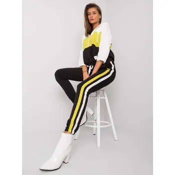 Barevný komplet mikiny a kalhot - smetanová/limetková/černá RV-KMPL-6943.57 Velikost: L/XL