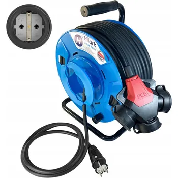 Napájecí kabel SCHUKO PRODLUŽOVACÍ KABEL GUMOVÝ T-ROZDĚLOVAČ OnPd H07RN-F 3x1,5 45M REVERZNÍ